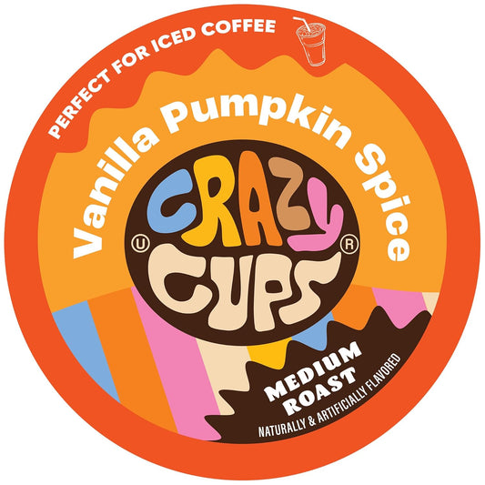 Flavored Coffee Pods, Vanilla Pumpkin Spice Coffee, Single Serve Coffee for Keurig K Cups Machines, Hot or Iced Coffee, Medium Roast Coffee in Recyclable Pods, 22 Count (Pack of 1)