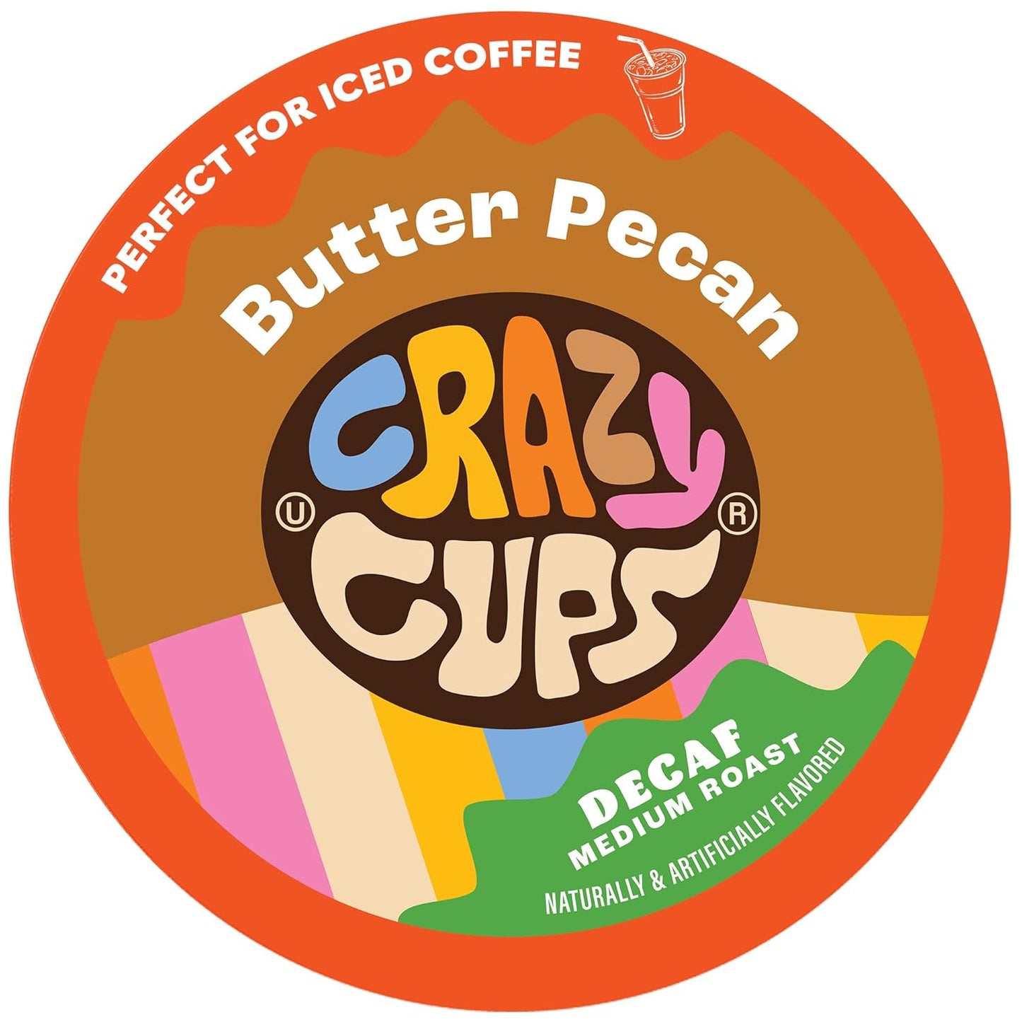Flavored Decaf Coffee Pods, Decaf Butter Pecan Coffee, Decaf K Cups for Keurig K Cups Machines, Hot or Iced Coffee, Single Serve Decaffeinated Coffee in Recyclable Pods, 22 Count (Pack of 1)
