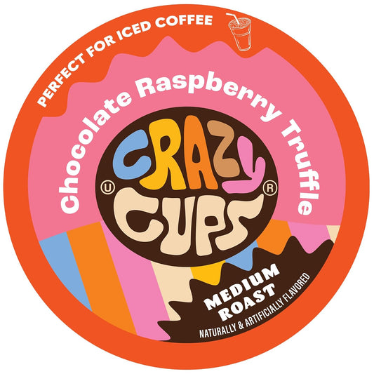 Flavored Coffee for Keurig K-Cup Machines, Chocolate Raspberry Truffle, Hot or Iced Drinks, 22 Count Single Serve, Recyclable Pods