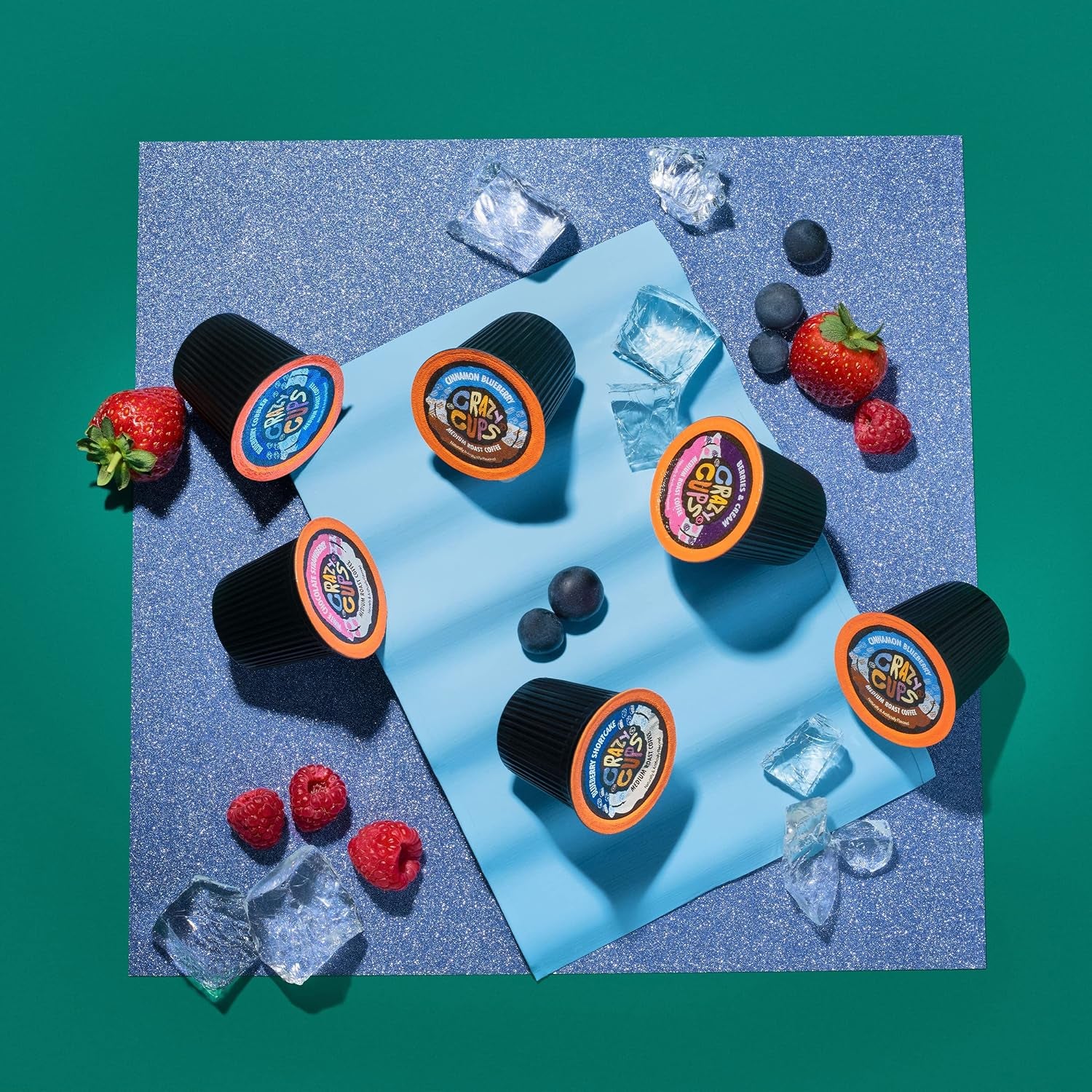 Flavored Coffee Pods, Berries & Cream, Single Serve Keurig K Cups Machines, Hot or Iced & Medium Roast Coffee in Recyclable Pods, 22 Count (Pack of 1)