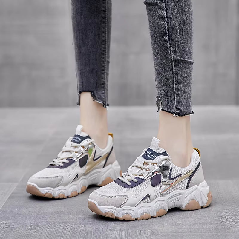 Shoes for Women Net Shoes Breathable Student White Shoes Female Daddy Shoes Female Sneakersft521